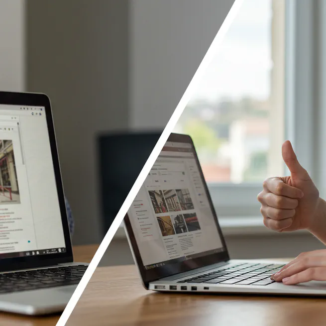 Success rate: having a good website vs not